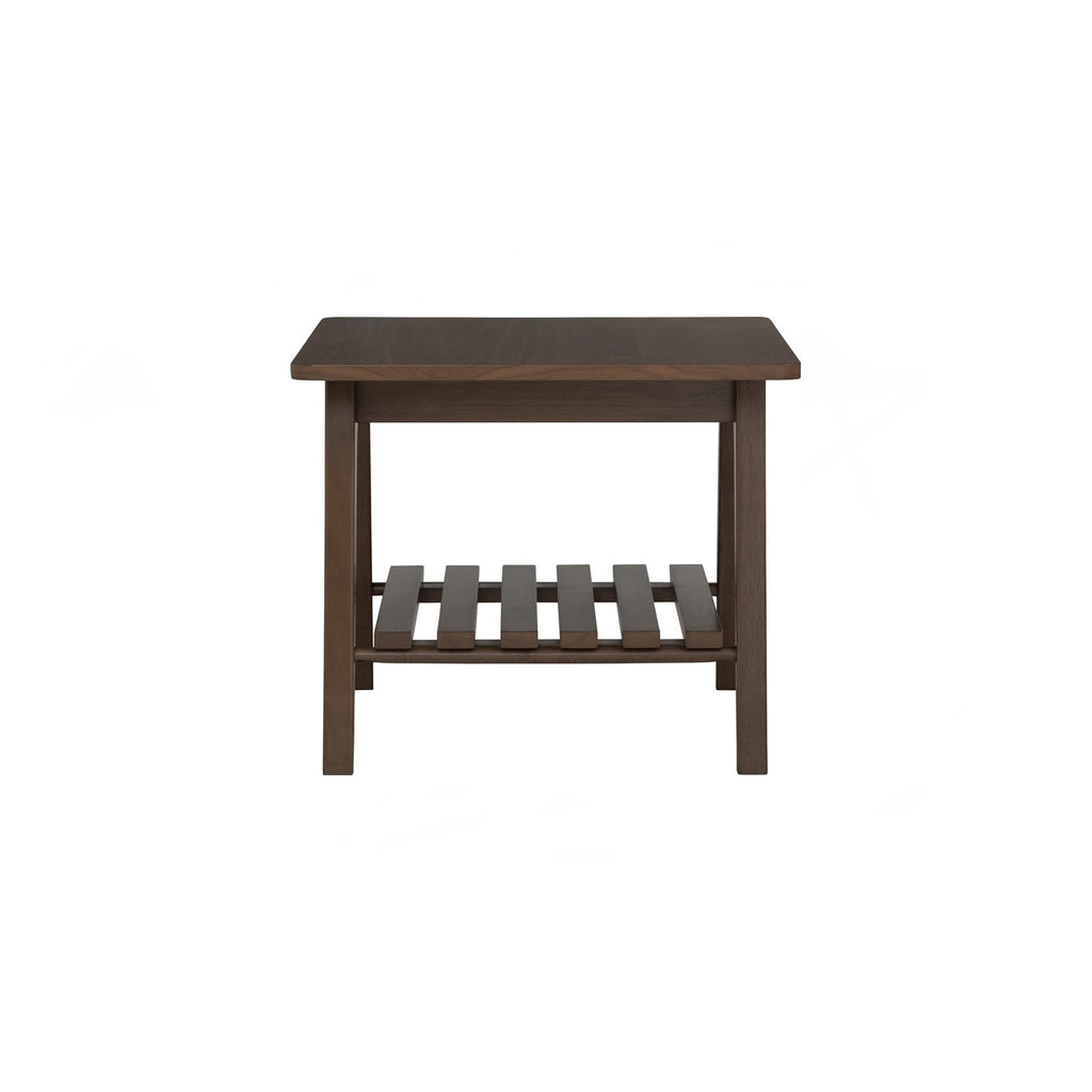 Harper side table in Walnut veneer top, Cocoa colour leg.