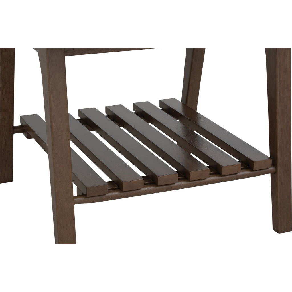 Harper side table in Walnut veneer top, Cocoa colour leg.