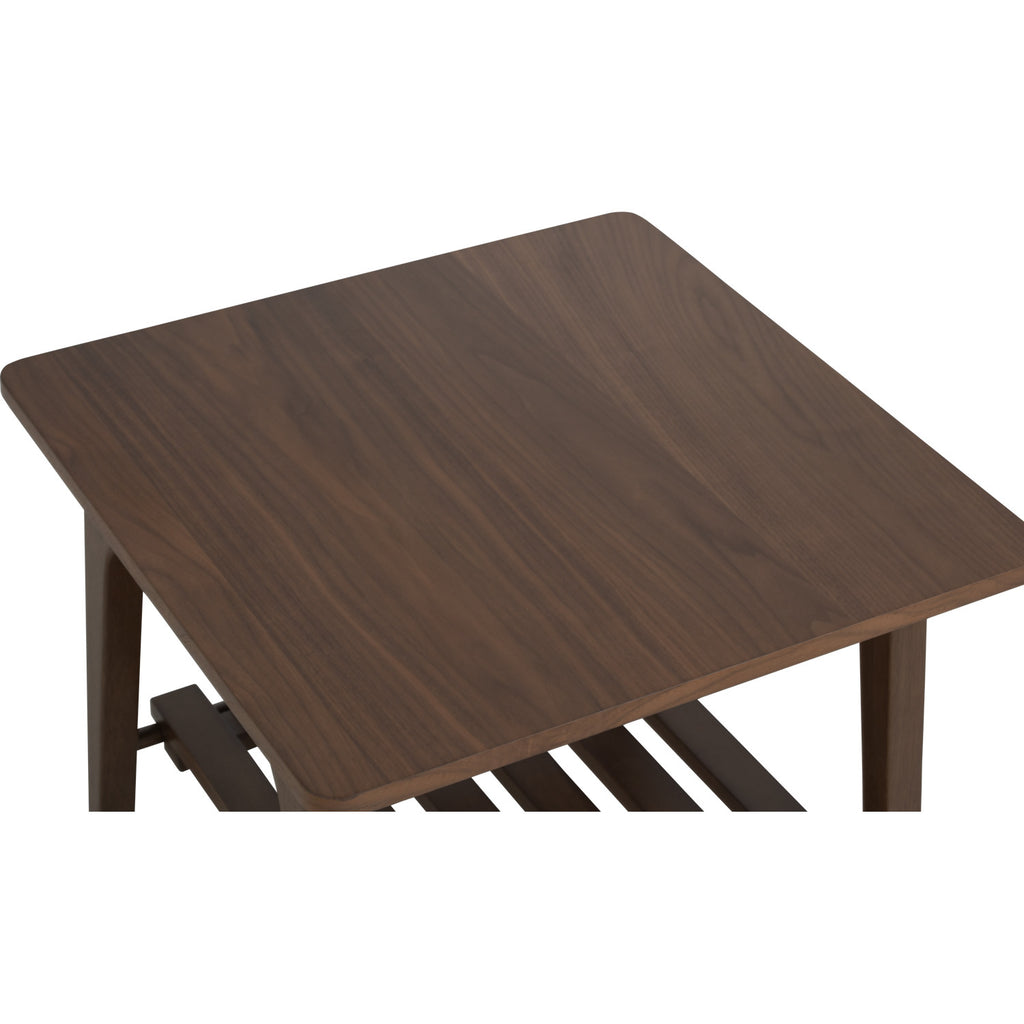 Harper side table in Walnut veneer top, Cocoa colour leg.