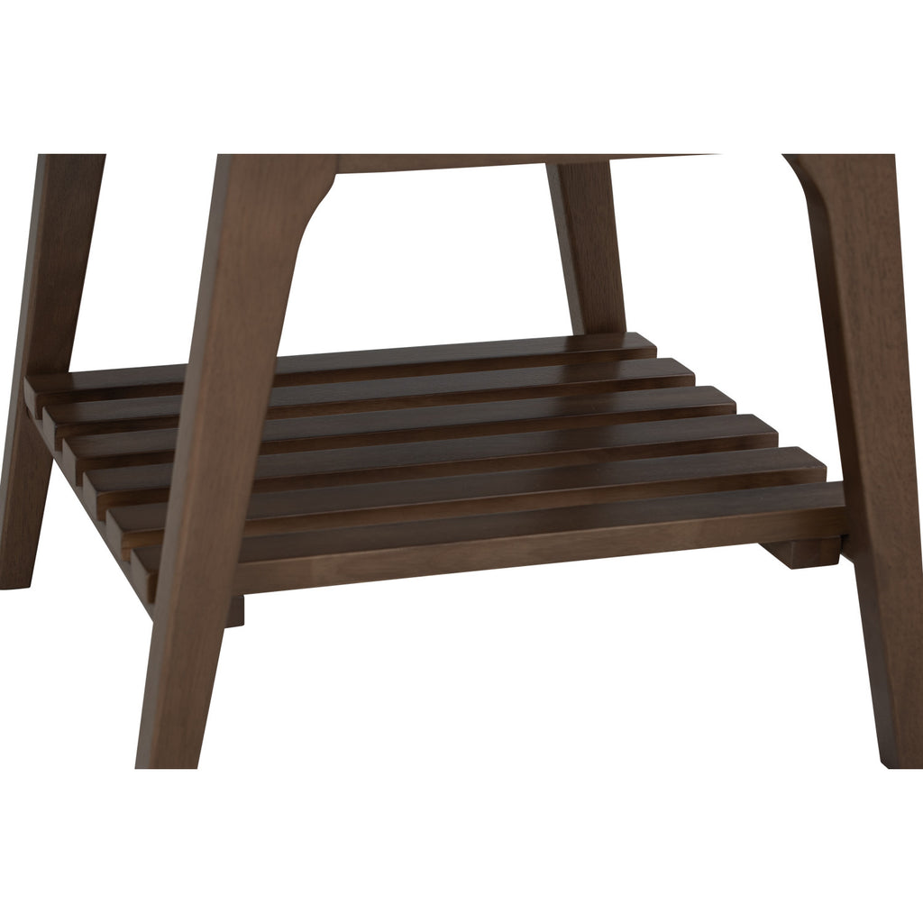 Harper side table in Walnut veneer top, Cocoa colour leg.