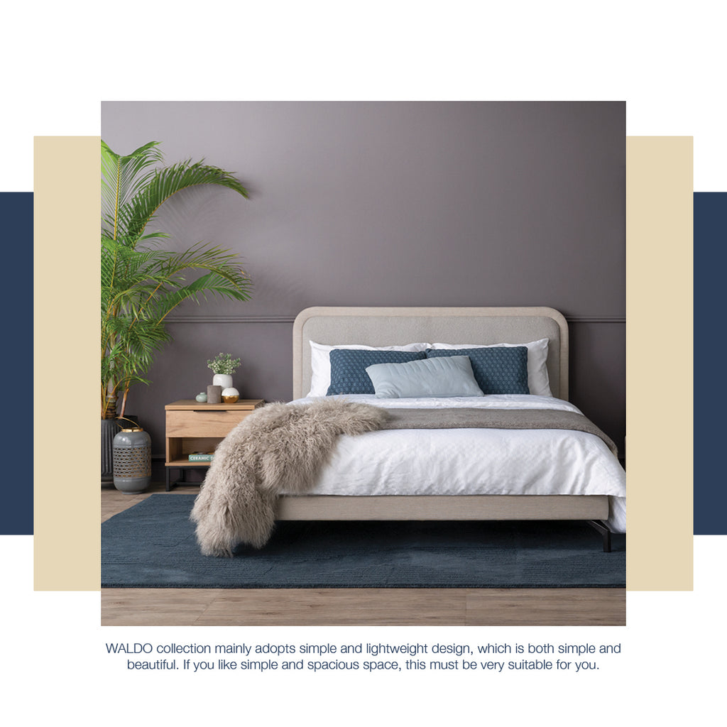 Waldo Bedside Table in Wotan Oak melamine top with Matt Black Epoxy colour leg