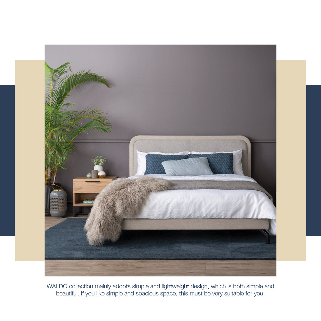 Waldo Bedside Table in Wotan Oak melamine top with Matt Black Epoxy colour leg