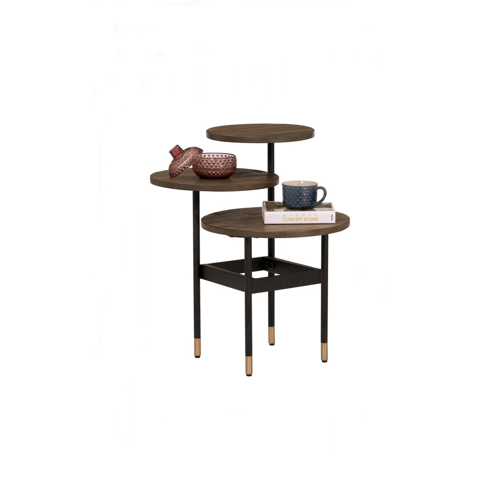 Hamilton Side Table with Toffee colour top, Sand Black colour leg.