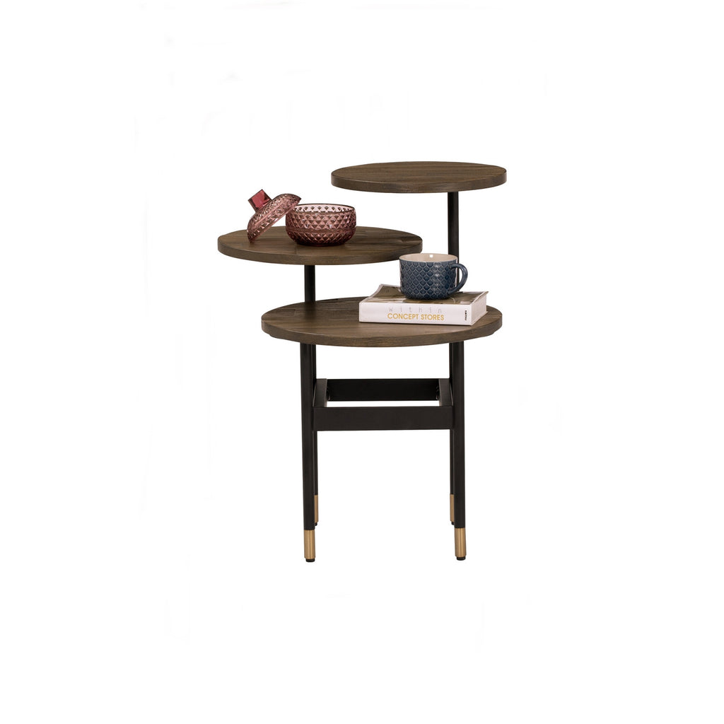 Hamilton Side Table with Toffee colour top, Sand Black colour leg.