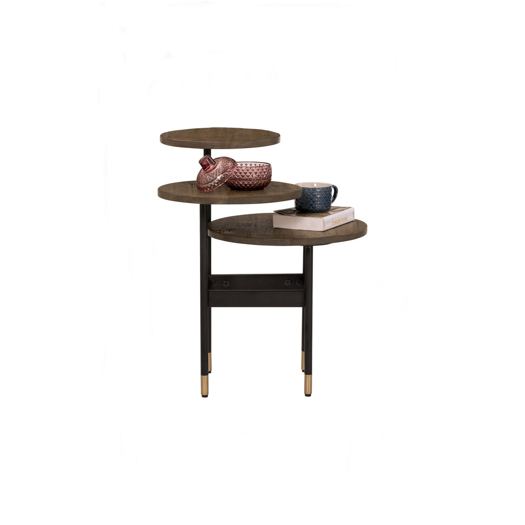 Hamilton Side Table with Toffee colour top, Sand Black colour leg.