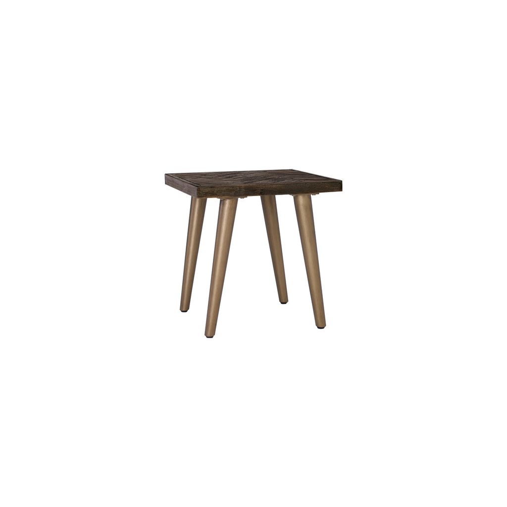 Sivan Side Table with Dijon colour leg, Chocolate Tyrolean Beech body