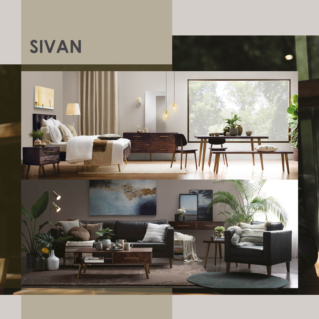 Sivan Side Table with Dijon colour leg, Chocolate Tyrolean Beech body