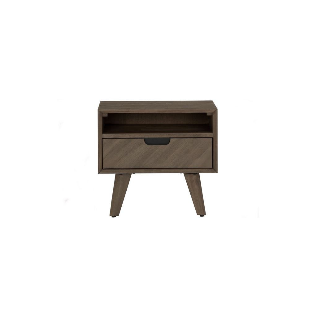 Torrell Bedside Table With 1 Drawer in Woodline Mocha colour.