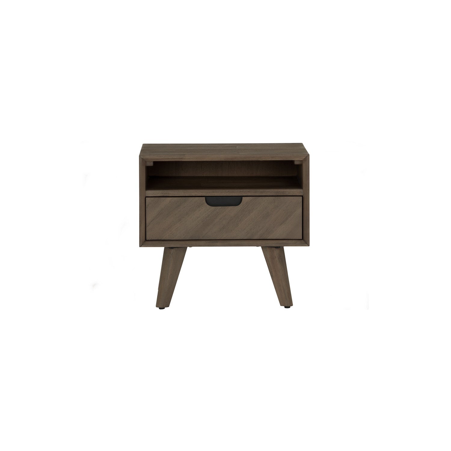 Torrell Bedside Table With 1 Drawer in Woodline Mocha colour.