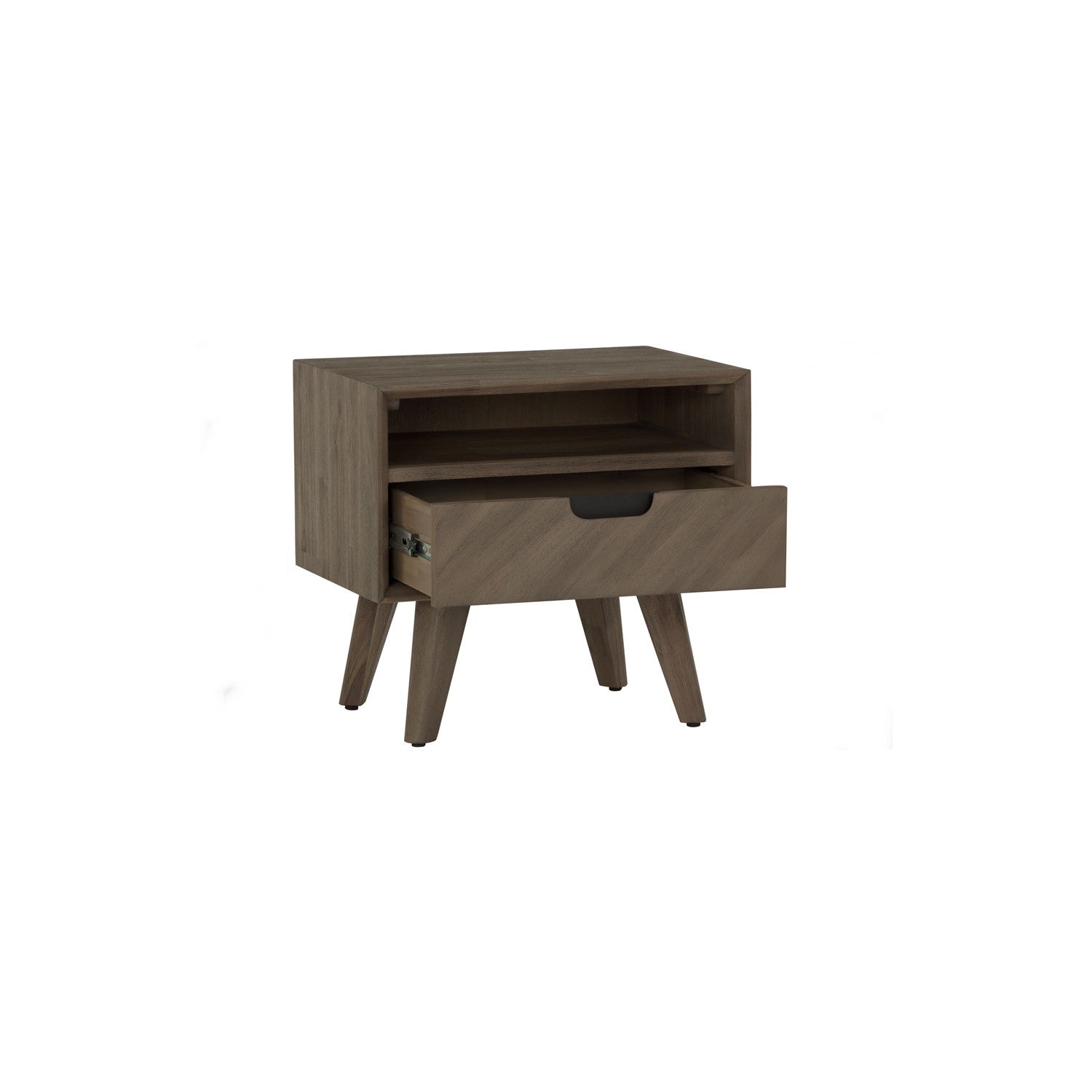 Torrell Bedside Table With 1 Drawer in Woodline Mocha colour.
