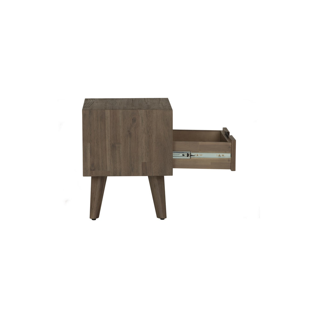 Torrell Bedside Table With 1 Drawer in Woodline Mocha colour.