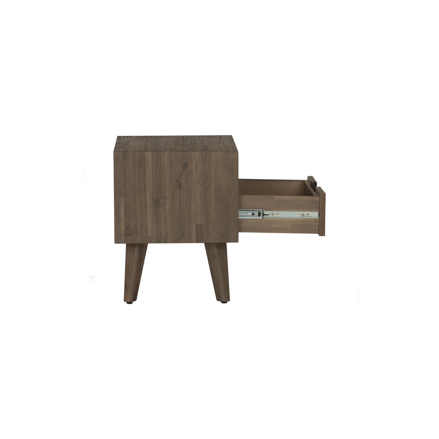 Torrell Bedside Table With 1 Drawer in Woodline Mocha colour.