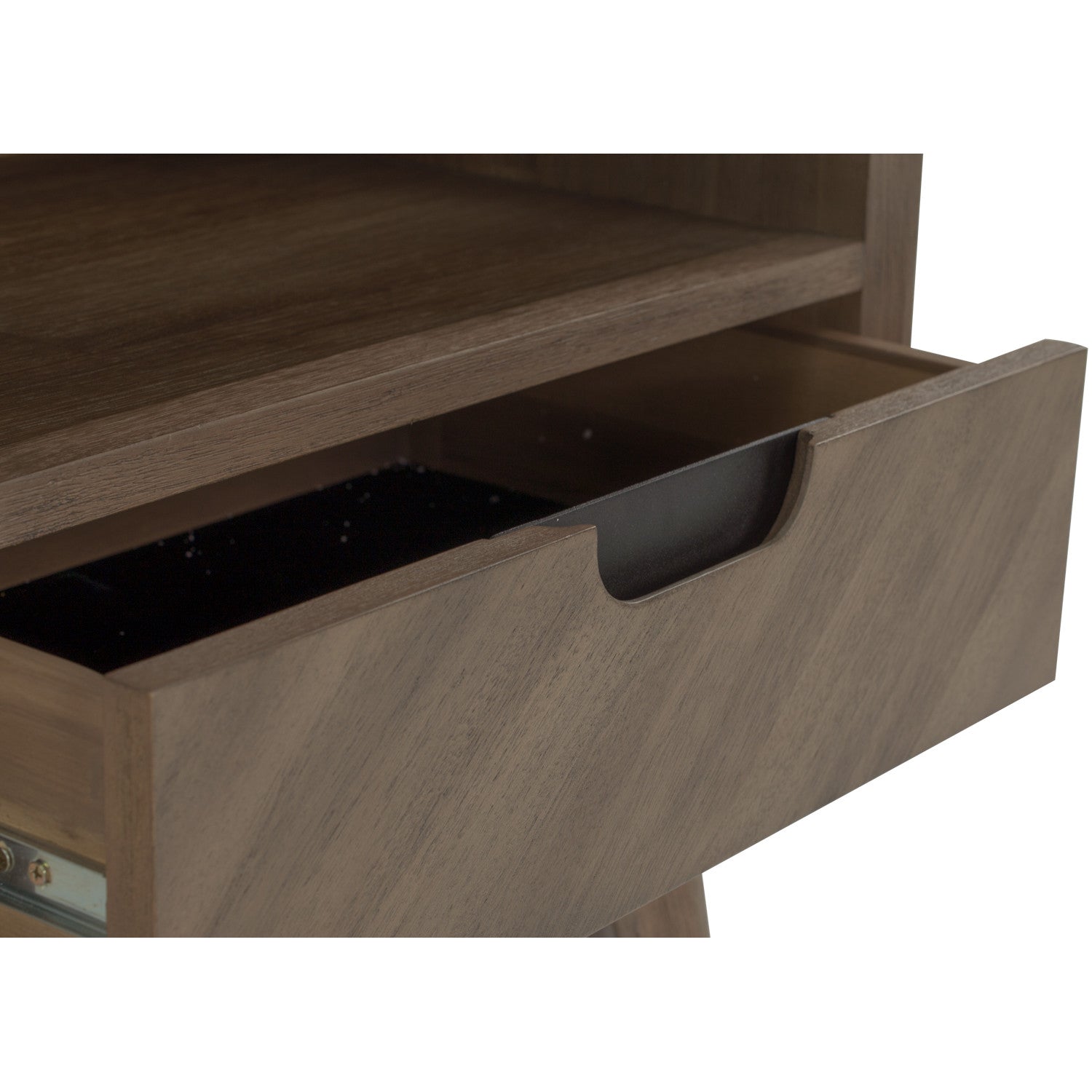 Torrell Bedside Table With 1 Drawer in Woodline Mocha colour.