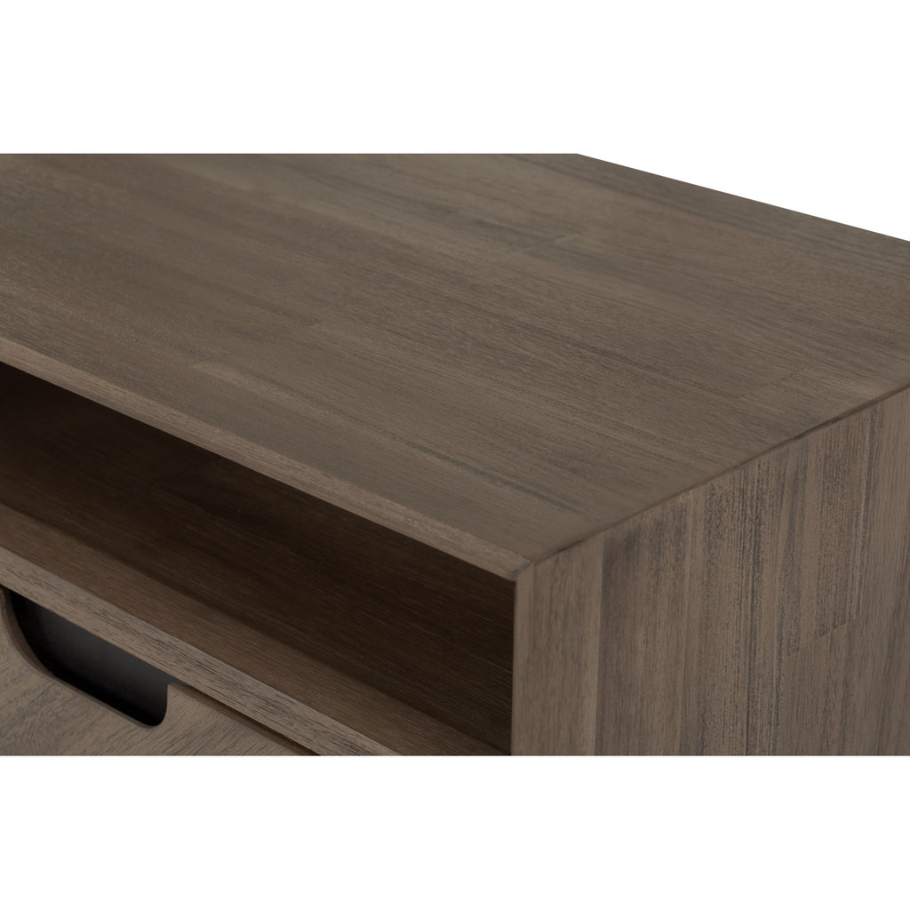 Torrell Bedside Table With 1 Drawer in Woodline Mocha colour.