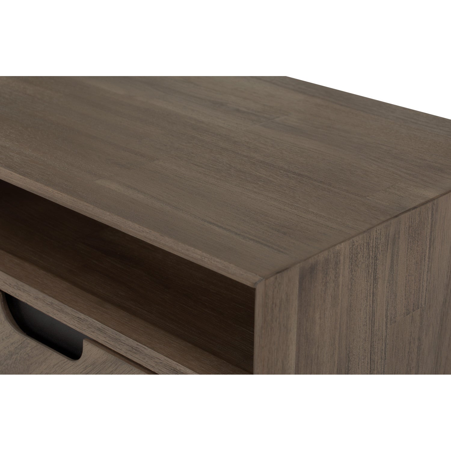 Torrell Bedside Table With 1 Drawer in Woodline Mocha colour.
