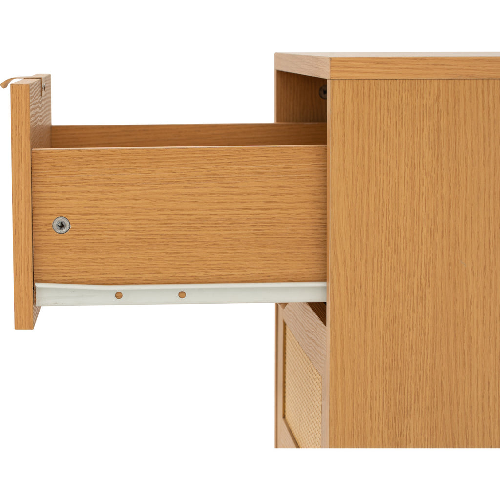 Dudley side table in Oak colour top, Natural colour leg