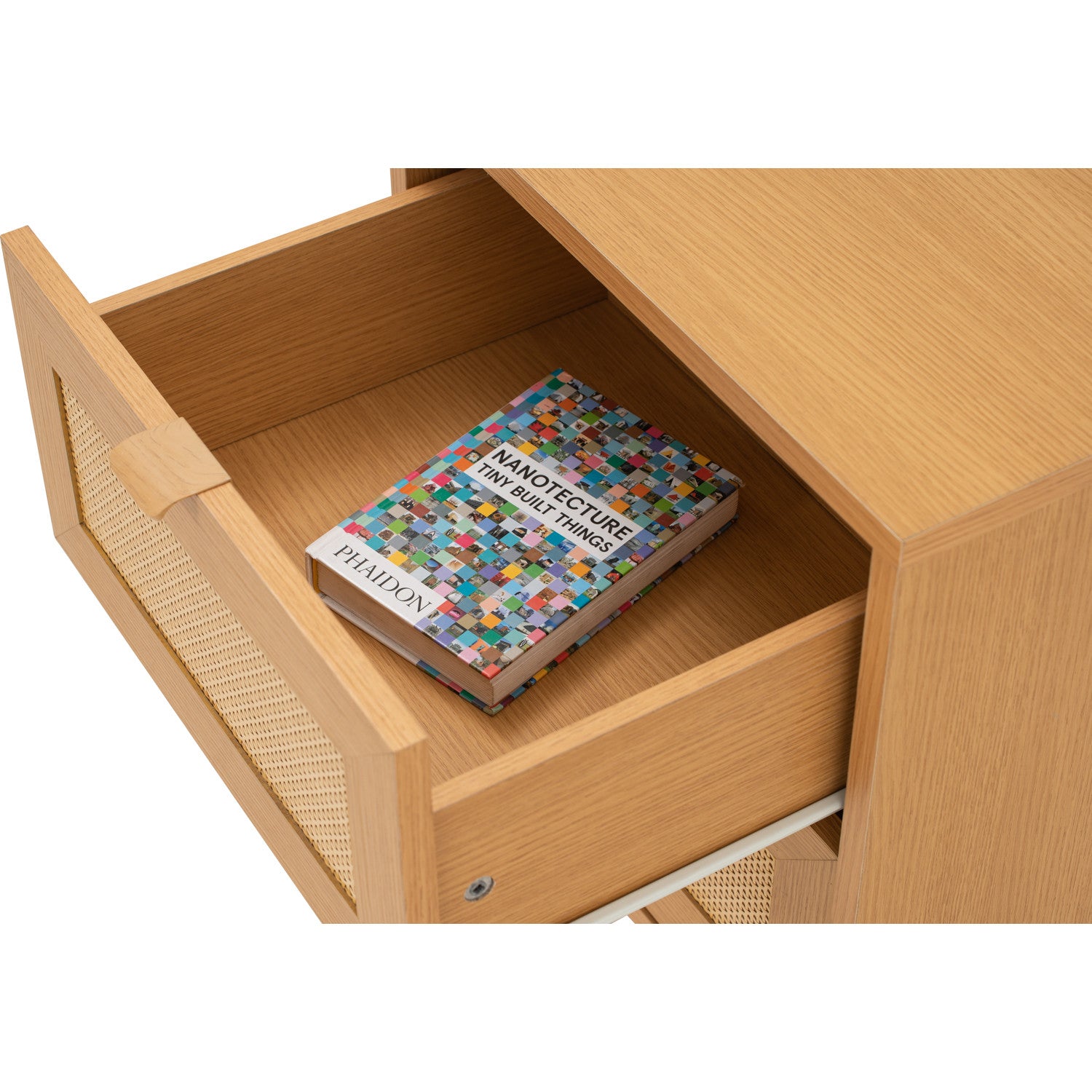 Dudley side table in Oak colour top, Natural colour leg