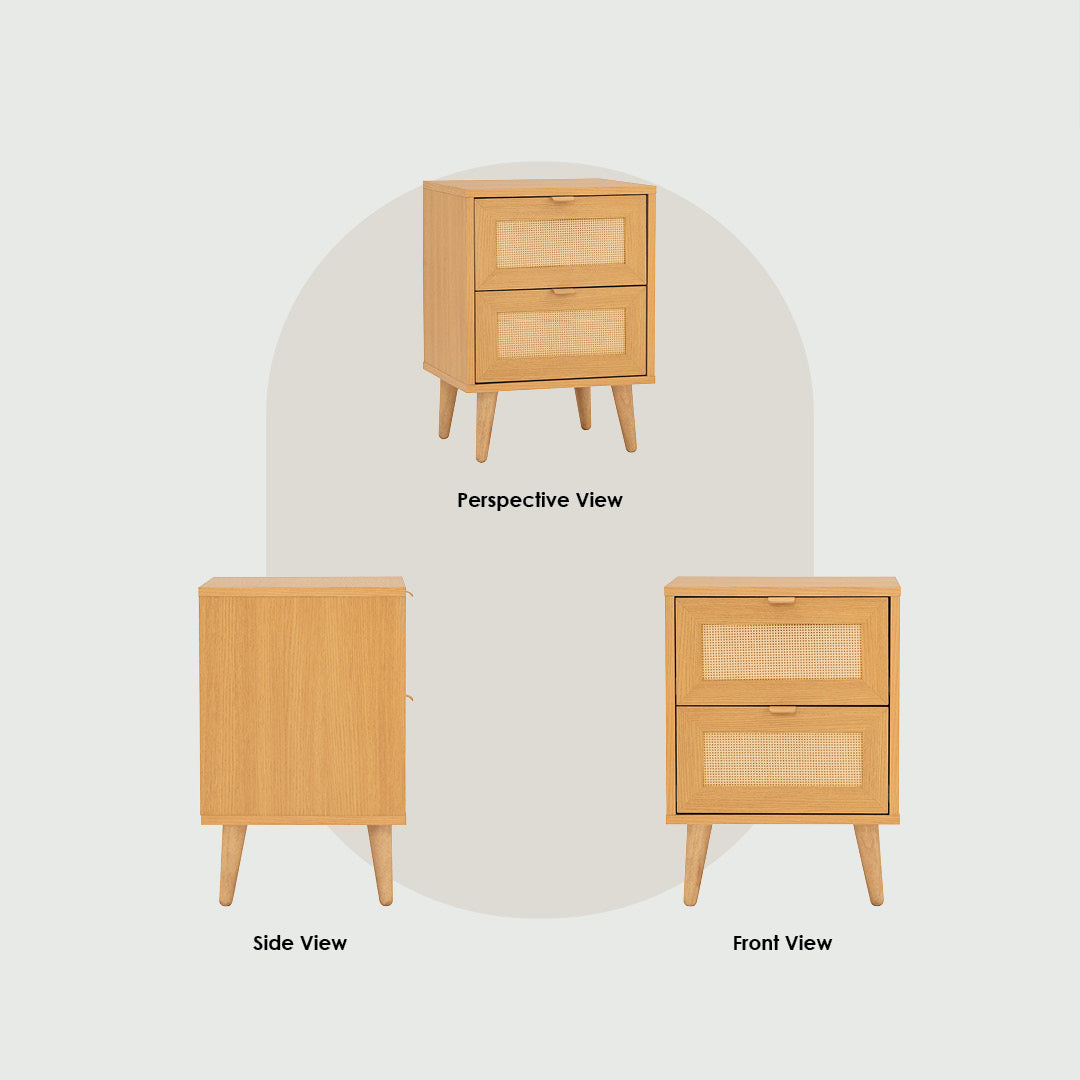 Dudley side table in Oak colour top, Natural colour leg