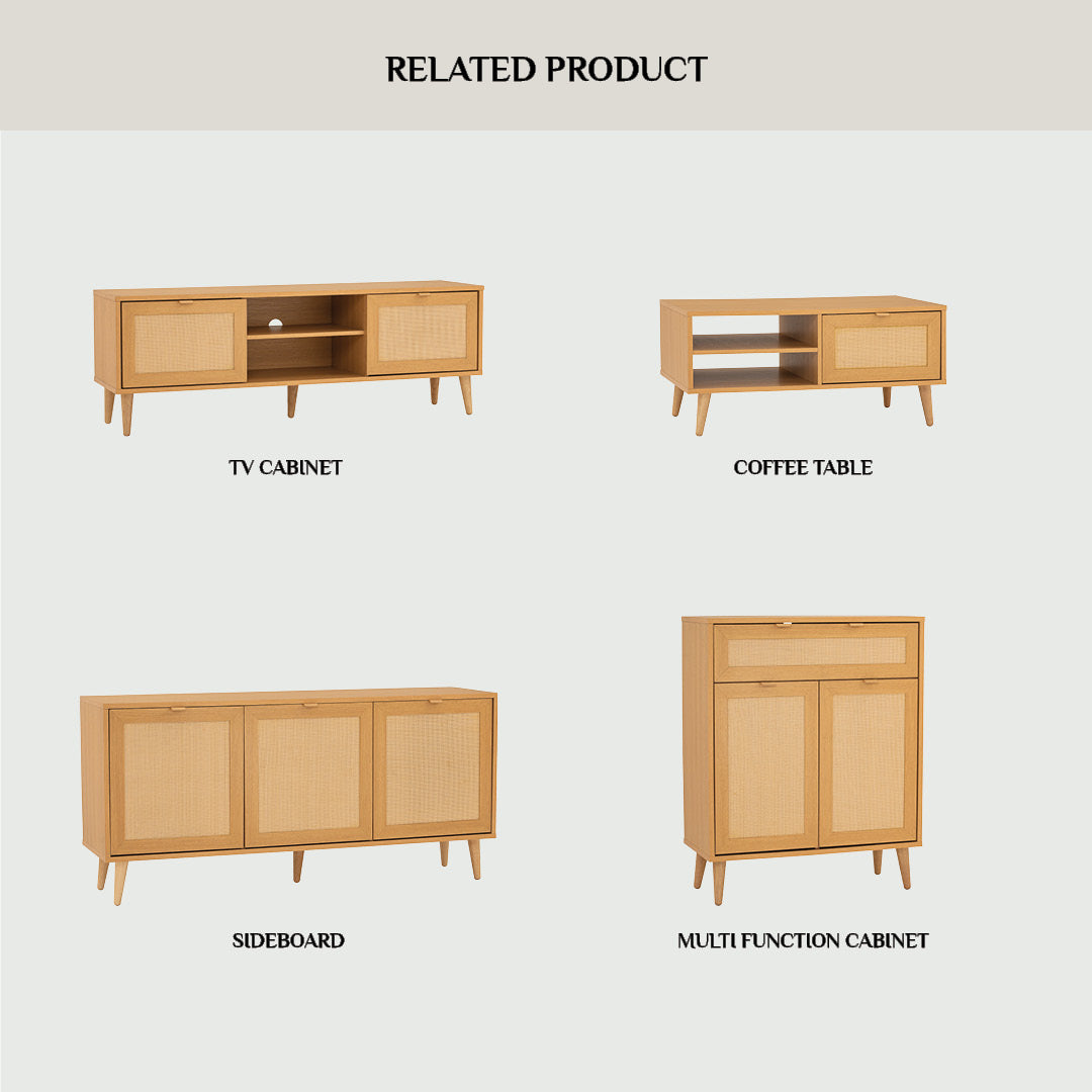 Dudley side table in Oak colour top, Natural colour leg