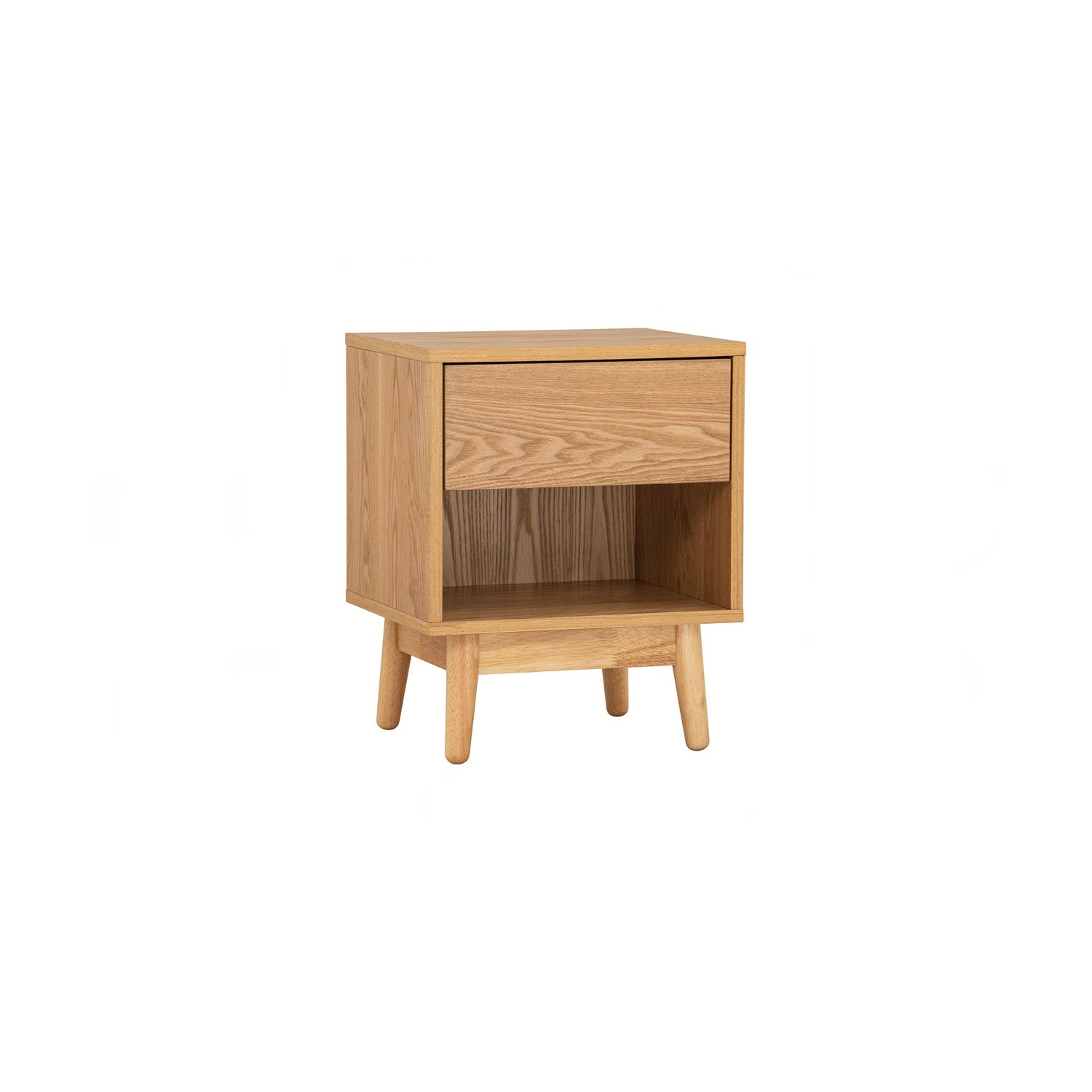 Tenri bedside table with 1 drawer in Natural colour.