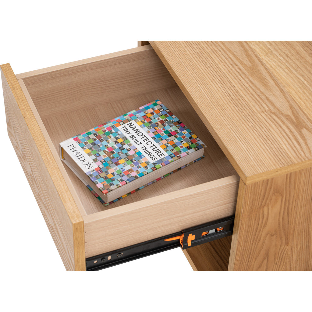 Tenri bedside table with 1 drawer in Natural colour.