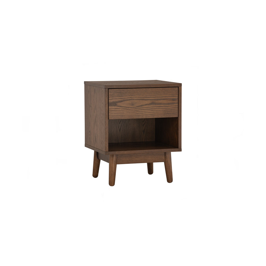 Tenri bedside table with 1 drawer in Cocoa colour
