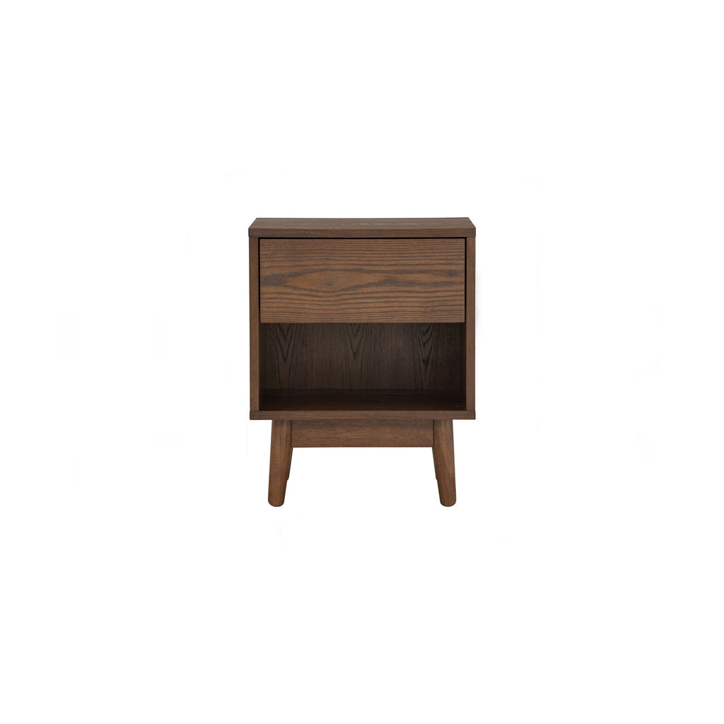 Tenri bedside table with 1 drawer in Cocoa colour
