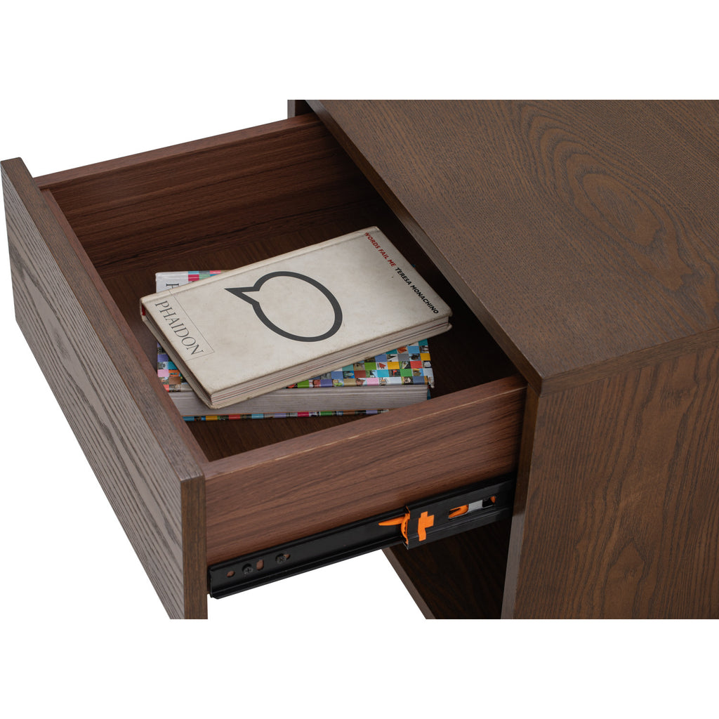 Tenri bedside table with 1 drawer in Cocoa colour