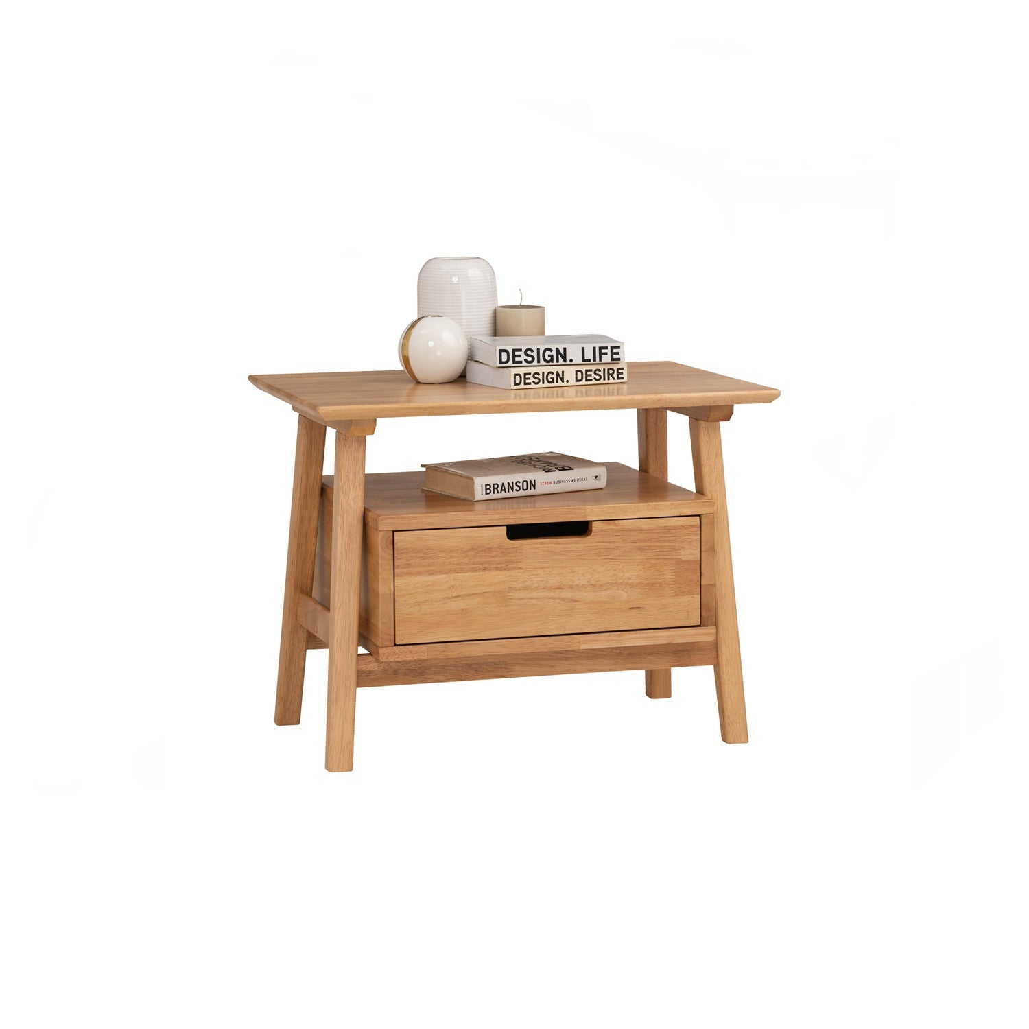 Keva bedside table in Natural colour.