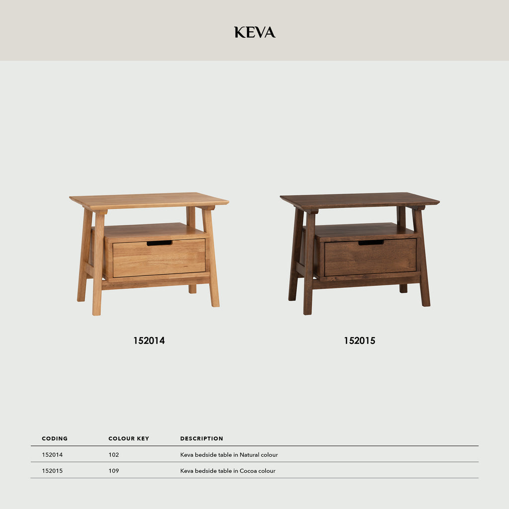 Keva bedside table in Natural colour.