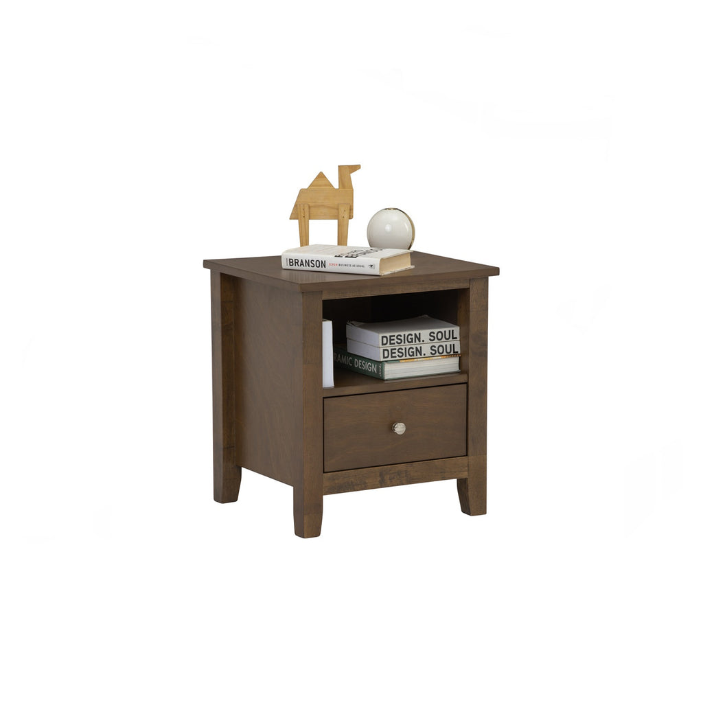 Laide bedside table in Cocoa colour.