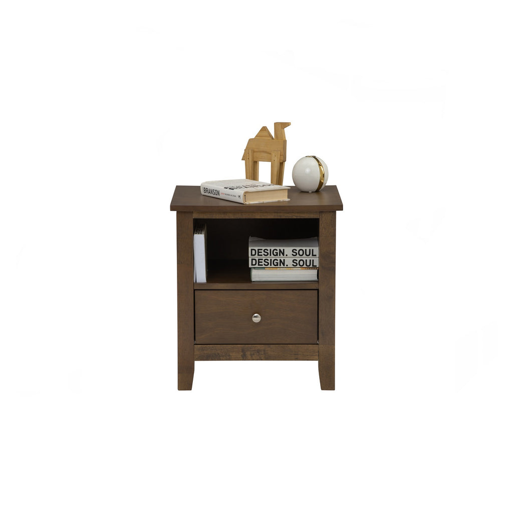 Laide bedside table in Cocoa colour.