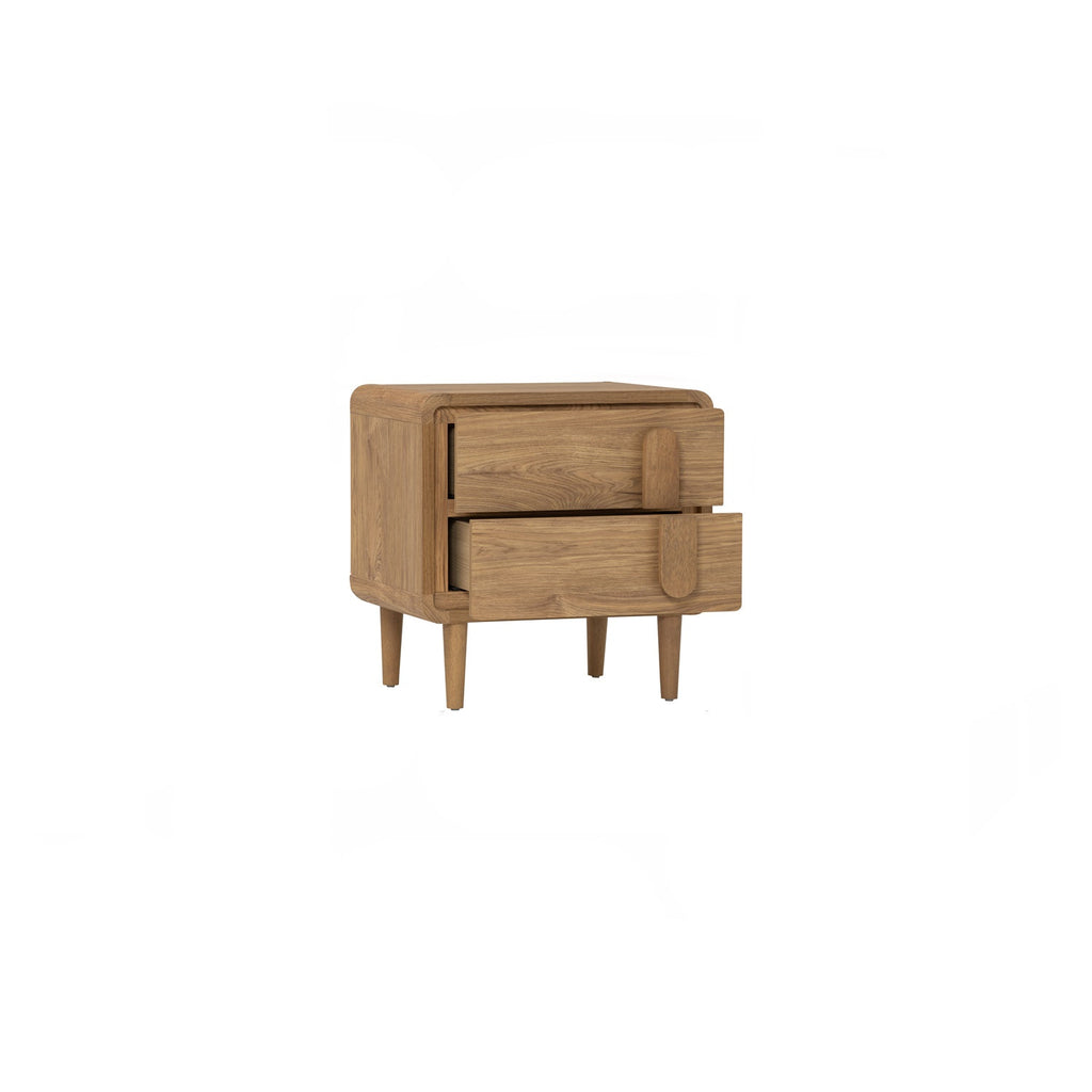 Lome side table in Natural colour leg, Oak colour top.