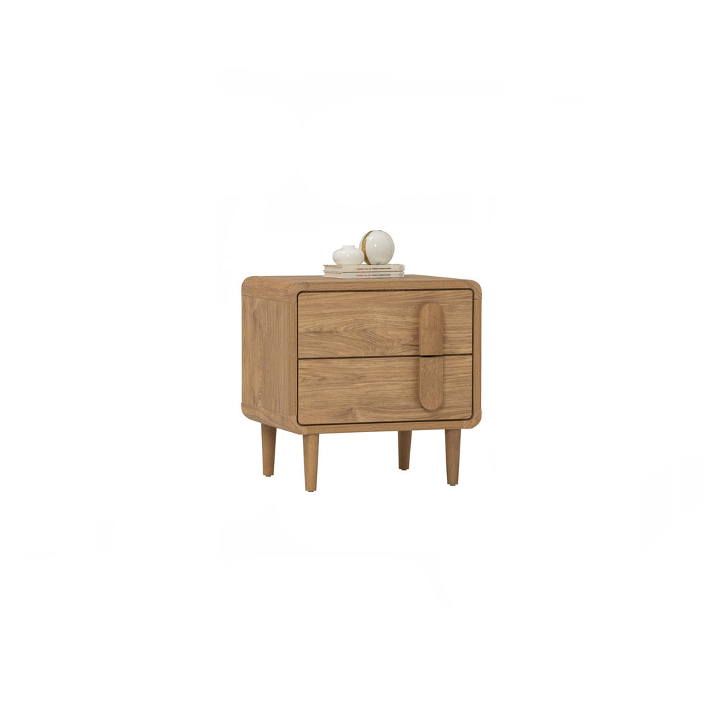 Lome side table in Natural colour leg, Oak colour top.