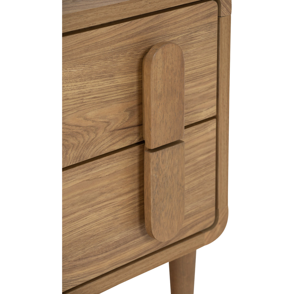 Lome side table in Natural colour leg, Oak colour top.