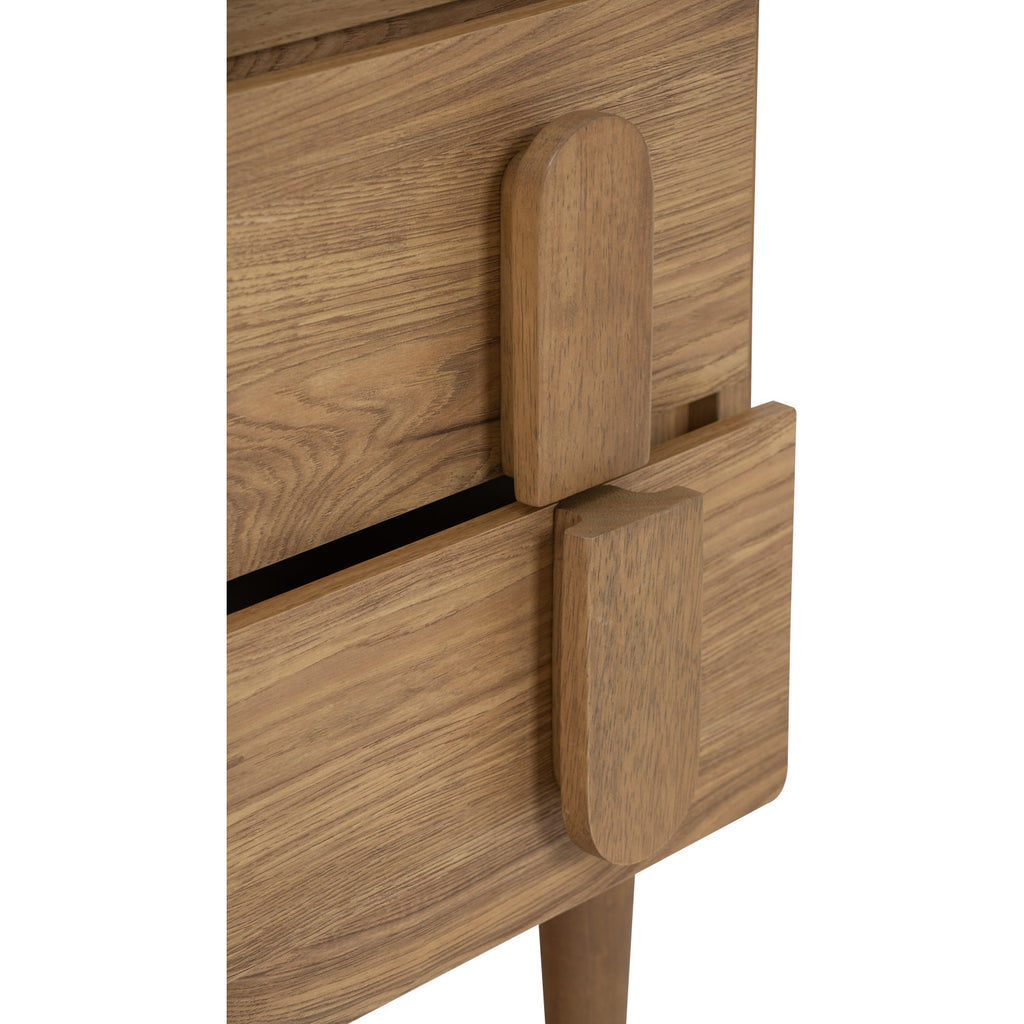 Lome side table in Natural colour leg, Oak colour top.