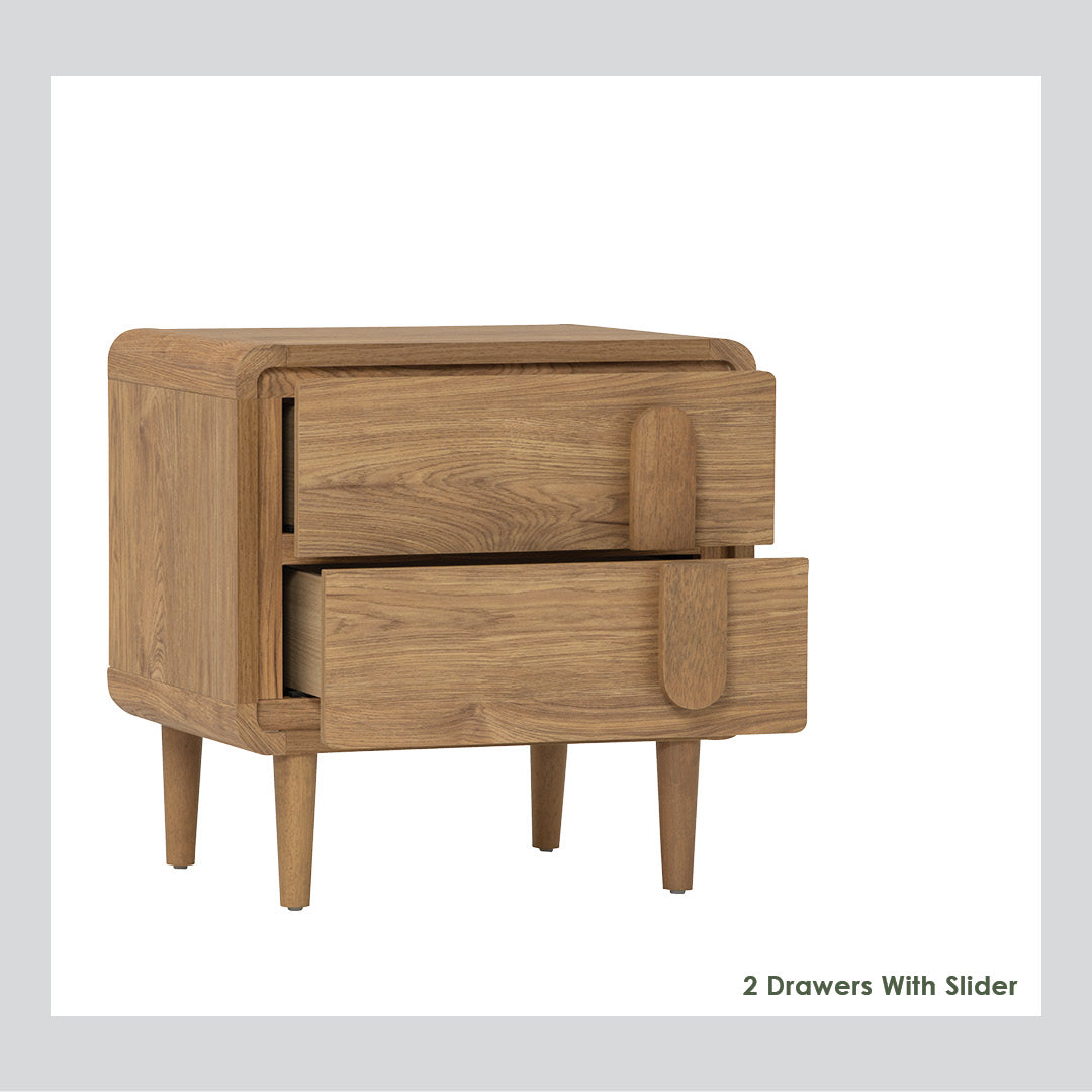 Lome side table in Natural colour leg, Oak colour top.