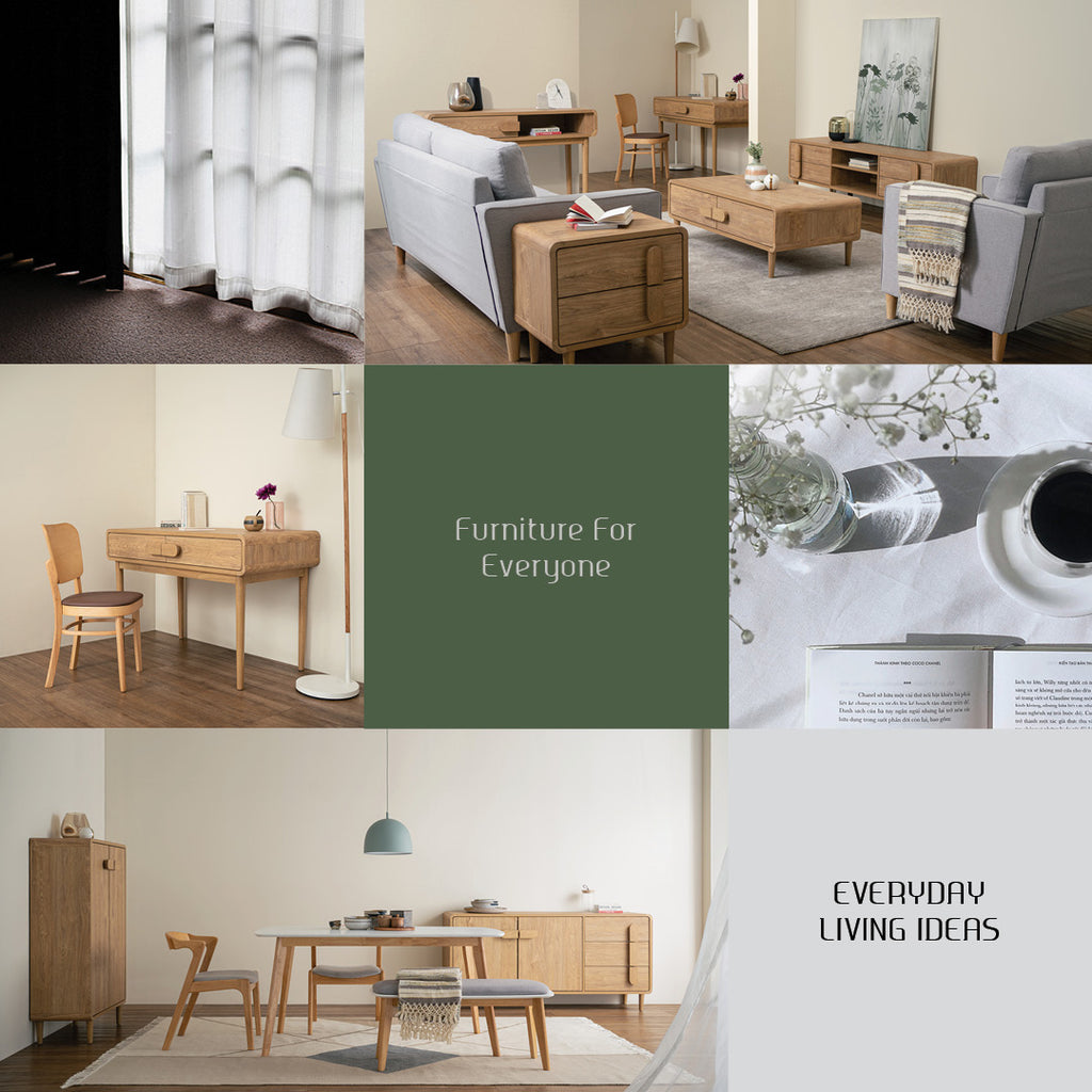 Lome side table in Natural colour leg, Oak colour top.