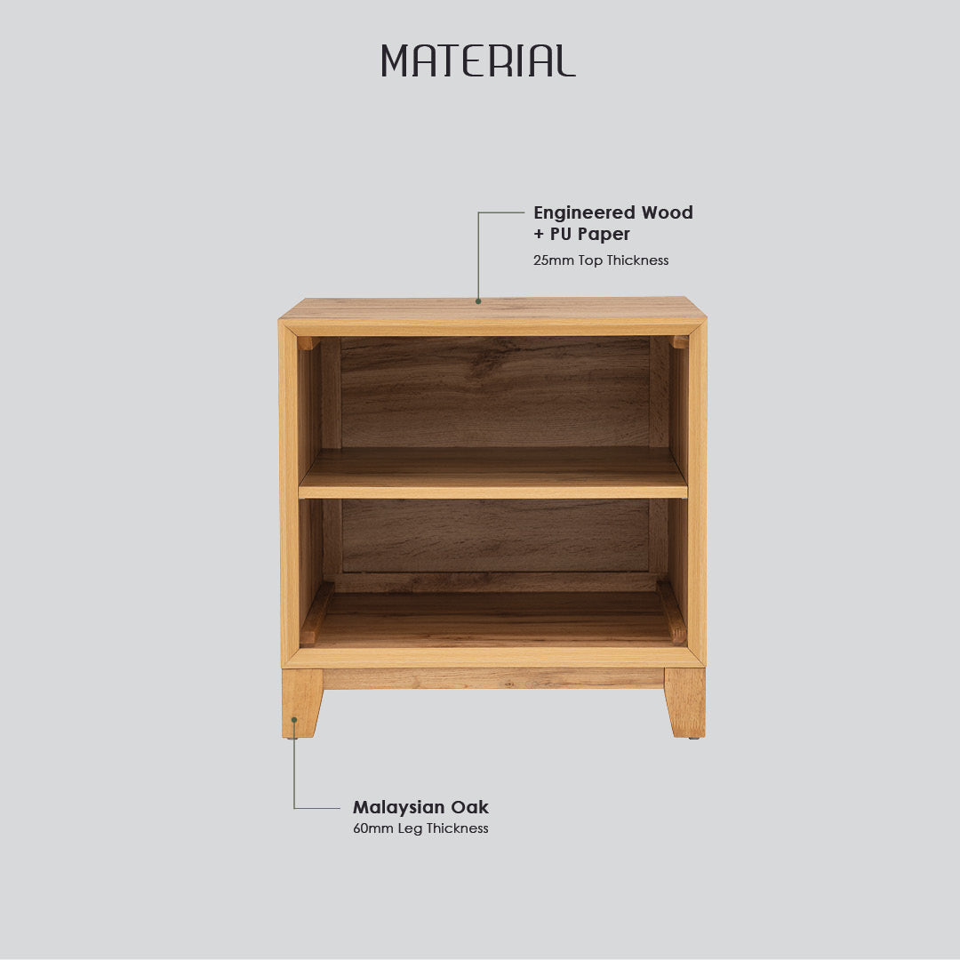Oregon side table in Wotan Oak colour.