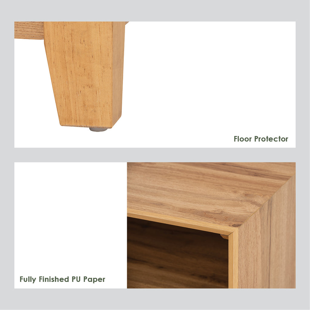 Oregon side table in Wotan Oak colour.