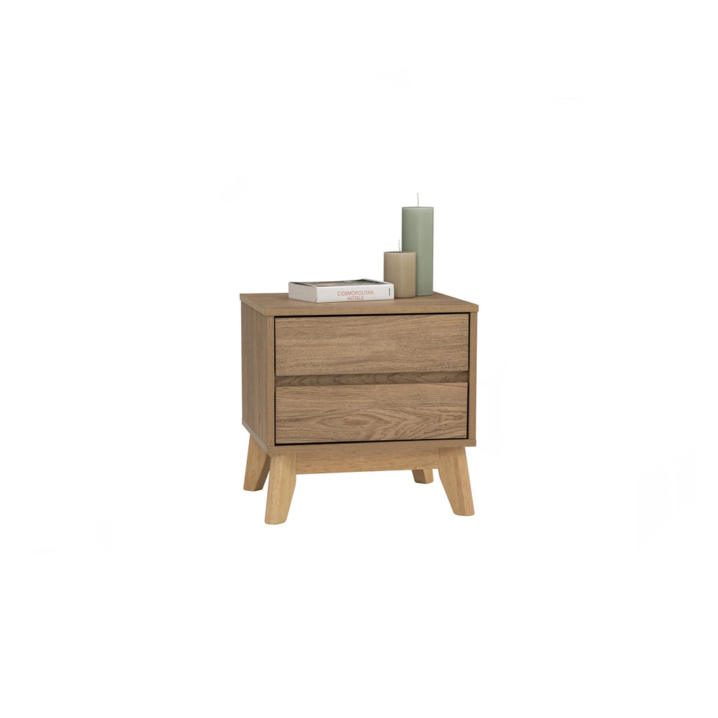 Hirado side table in Natural colour leg, Oak colour top.