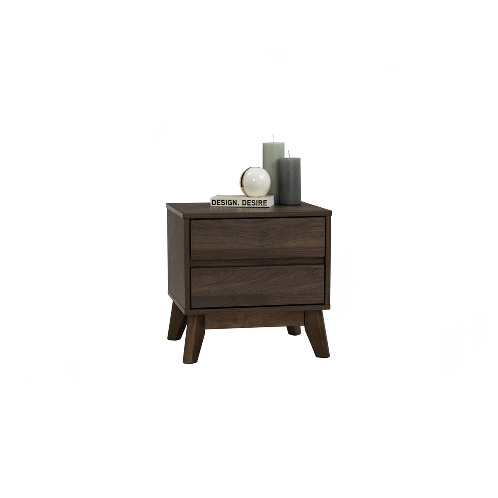 Hirado side table in Cocoa colour leg, Walnut colour top