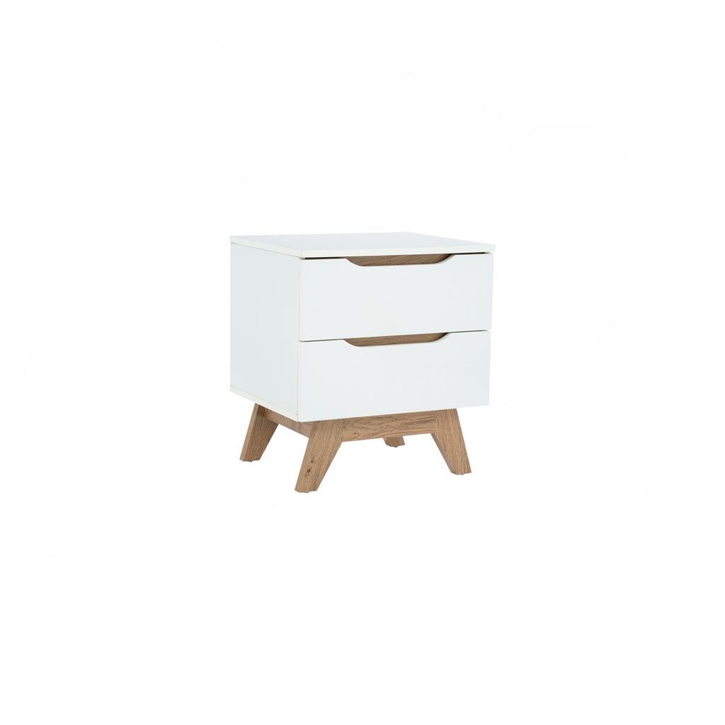 Mando side table in Oak colour leg, White colour top (MB paper).