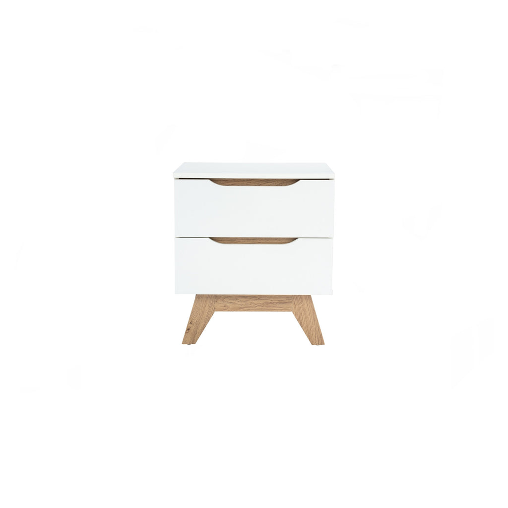 Mando side table in Oak colour leg, White colour top (MB paper).