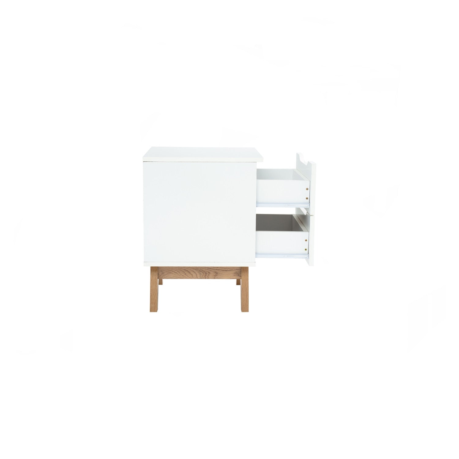 Mando side table in Oak colour leg, White colour top (MB paper).