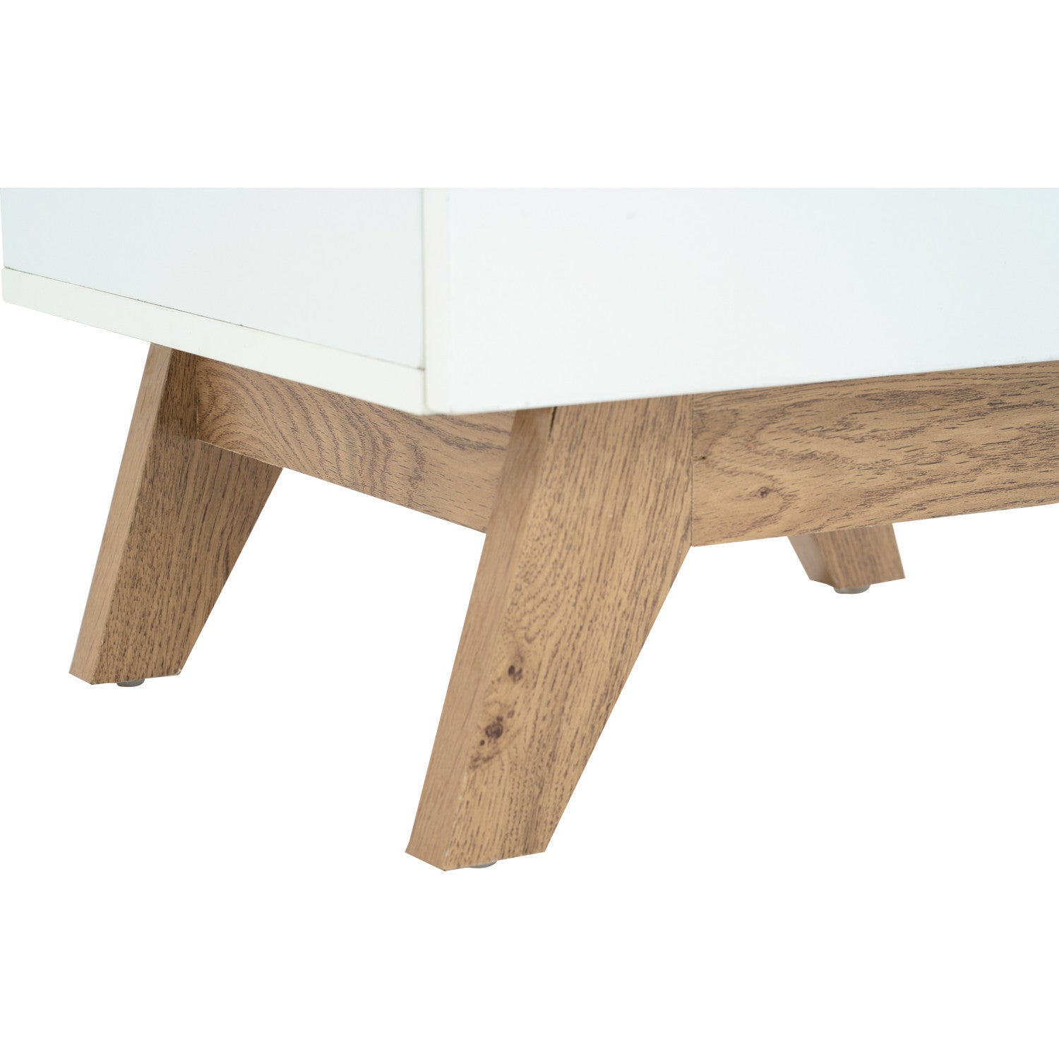 Mando side table in Oak colour leg, White colour top (MB paper).