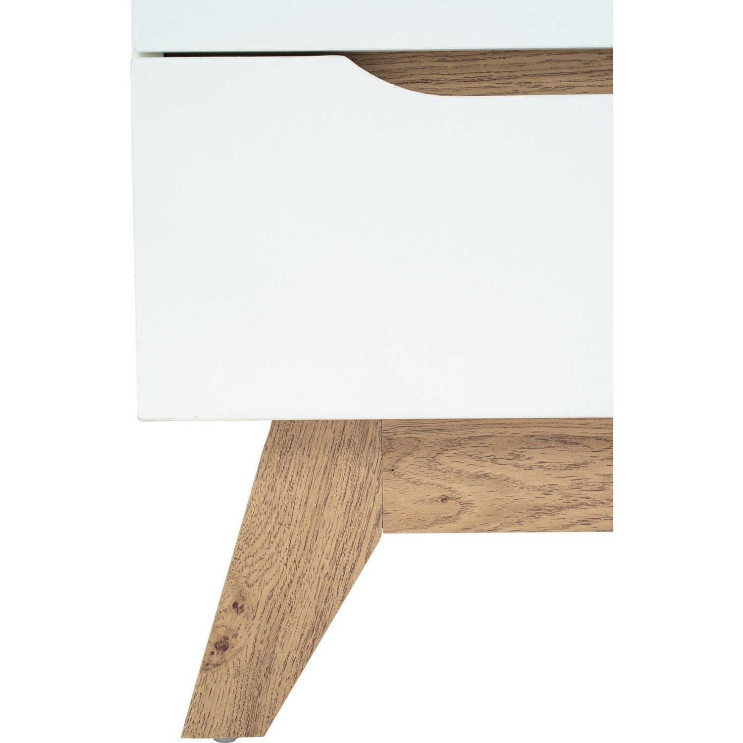 Mando side table in Oak colour leg, White colour top (MB paper).