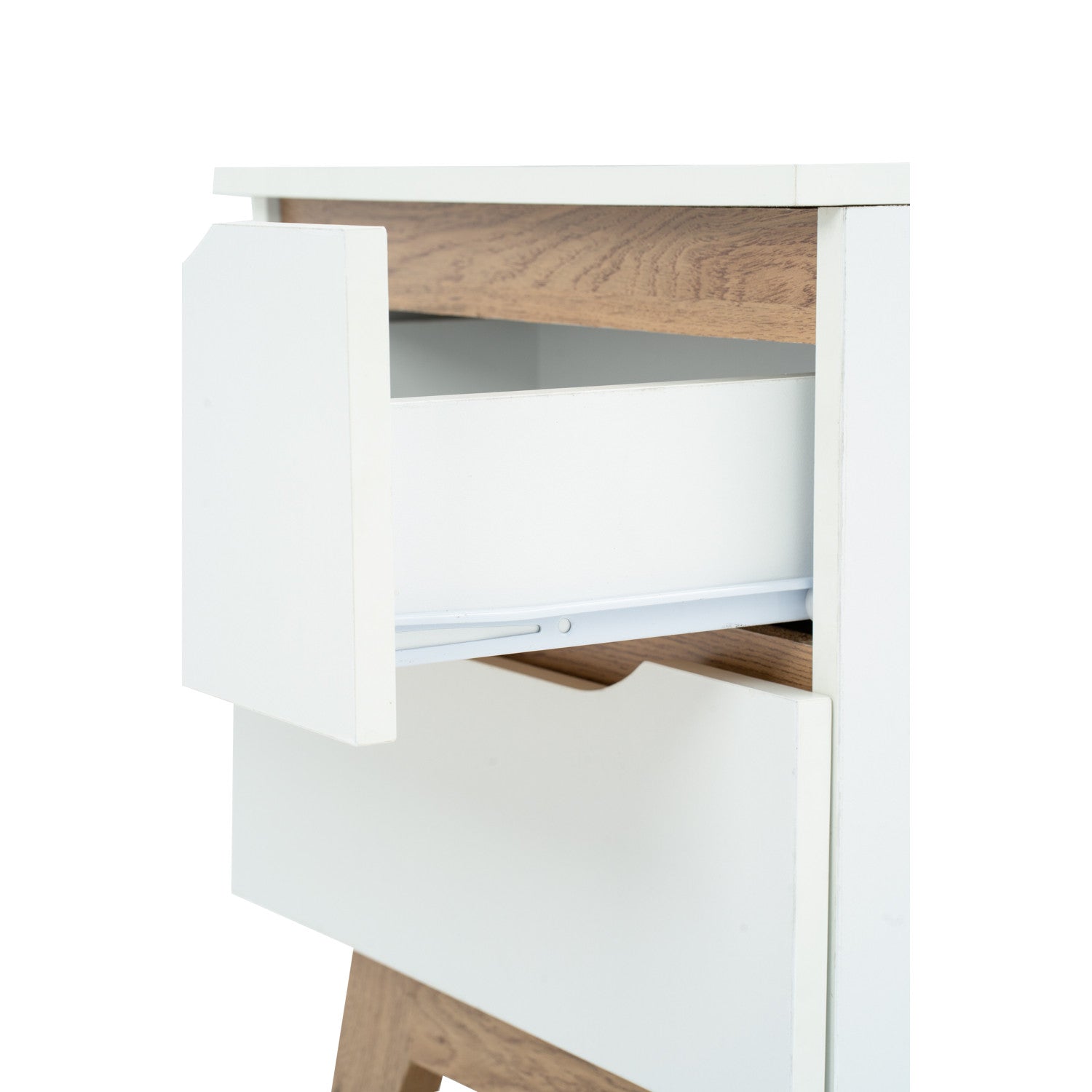Mando side table in Oak colour leg, White colour top (MB paper).