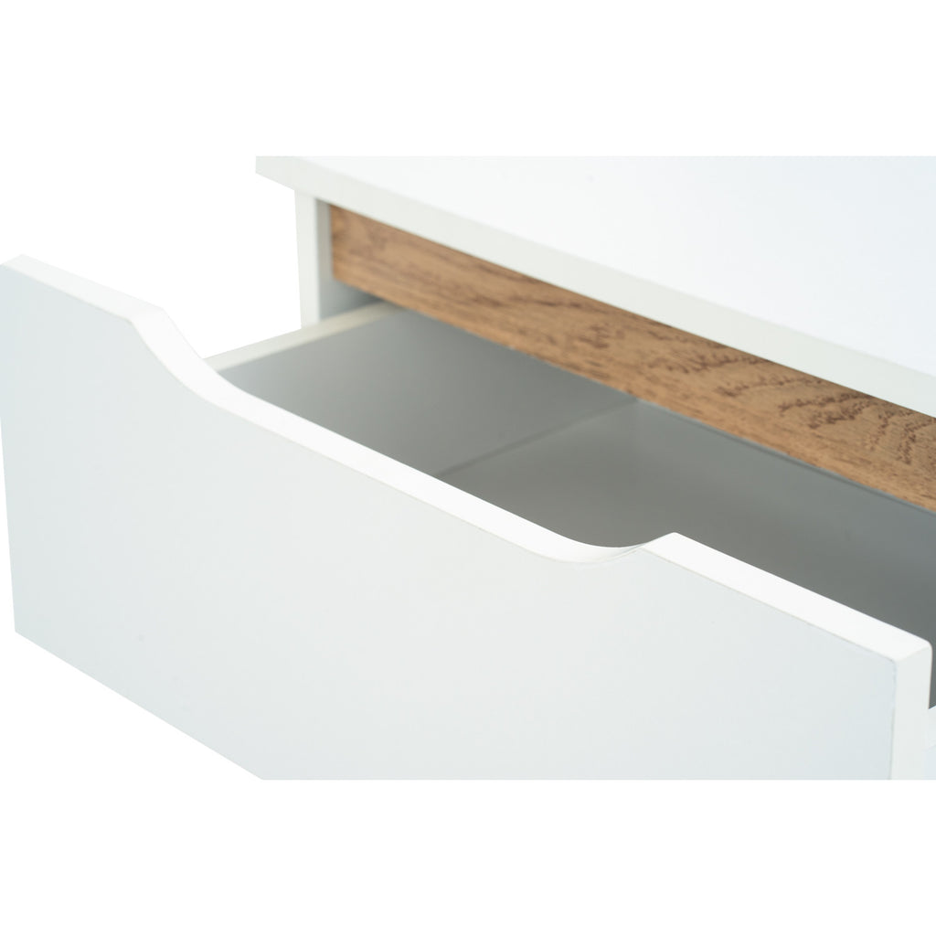 Mando side table in Oak colour leg, White colour top (MB paper).