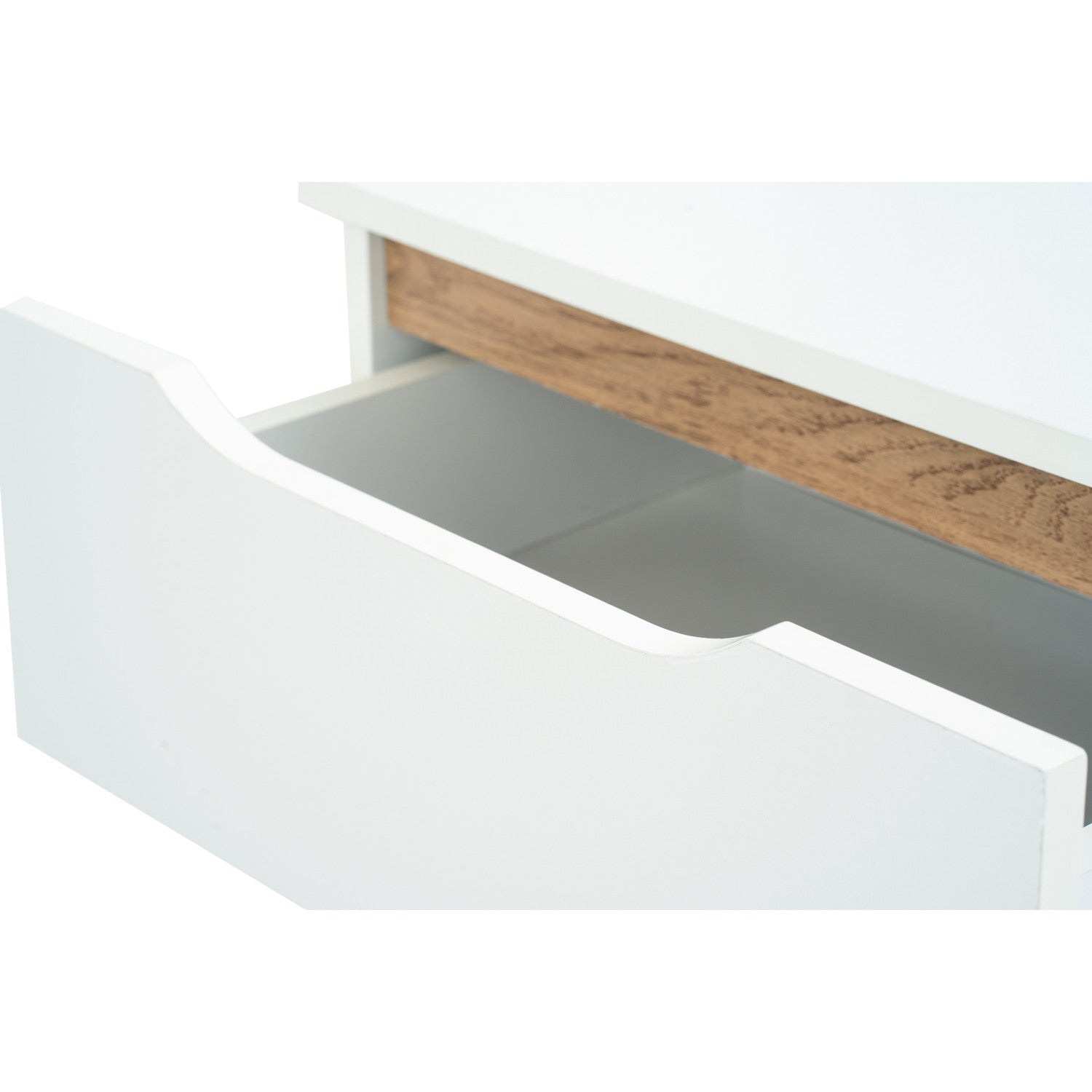 Mando side table in Oak colour leg, White colour top (MB paper).